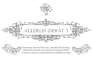 Allerlei Zierat 3 Ornament Font Review for Makers