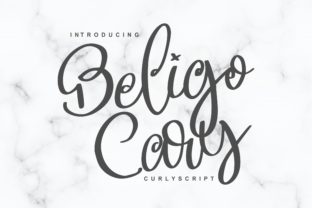 Beligo Cary: A Curly Script Font for Handmade Branding