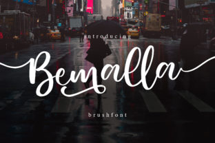 Bemalla Script Font: A Romantic Brush Typeface for Editorial Design