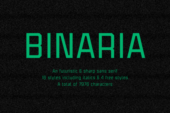 Binaria Family: A Futuristic Sans Serif for Modern Design
