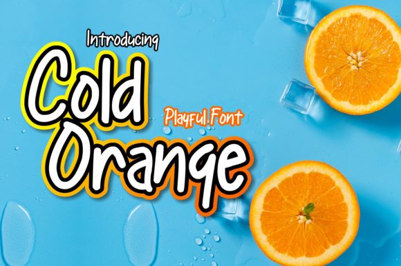 Cold Orange Typeface for Playful Branding and Cute Design Projects