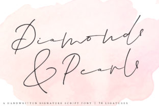 Diamonds Pearls: A Luxurious Script Font for Handmade Brands