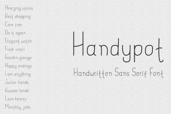 Handypot: A Playful Script Handwritten Font for Editorial Design