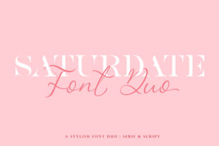 Saturdate Duo: A Classy Serif and Signature Font for Promo Design