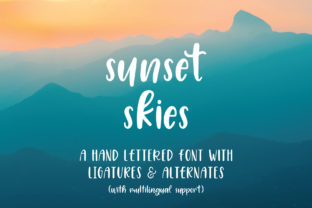 Sunset Skies Typeface: A Playful Hand-Lettered Font for Crafters