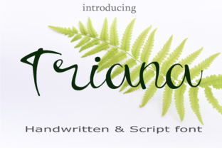 Triana Handwritten Font for Crafts and Branding