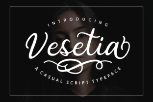 Vesetia Script Handwritten Font for Luxury Crafts
